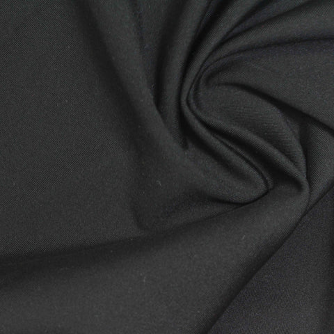 Polyester Stretch Sateen Fabric, 250 gsm — Black