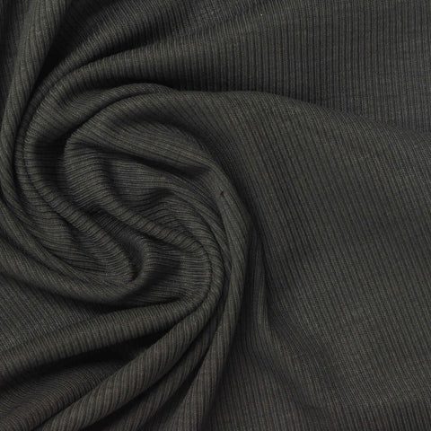 Tencel Lyocell Acetate Stretch Rib Knit Fabric, 250 gsm, 160 cm — Grey
