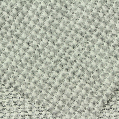 Black Geometric Waffle Knit, Poly-Viscose