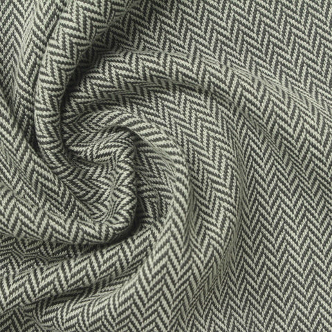 Dark Grey Chevron Jacquard, Poly-Viscose, 280 gsm