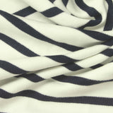 Dark Grey Horizontal-Stripe Ponte Knit, Polyester — photo 1