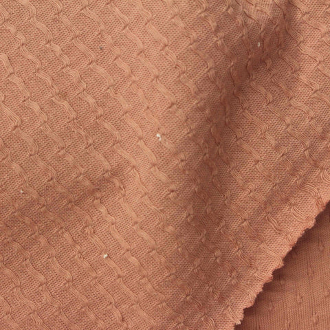 Rust Tone-on-Tone Dot Jersey Knit, Cotton