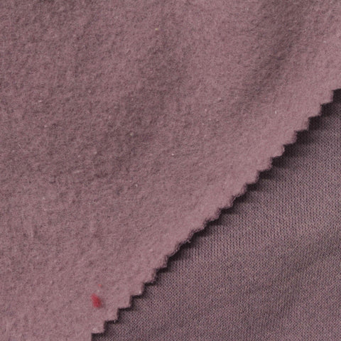 Brushed Cotton Polyester French Terry Fabric, 259 gsm, 195 cm — Purple, ref EF-267638