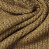 Viscose Polyester Blend Rib Knit Fabric, 325 gsm — Khaki — photo 1