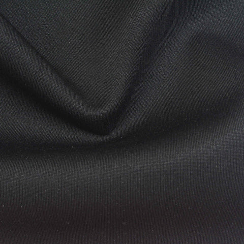 Black Ribbed Scuba Knit, Polyester