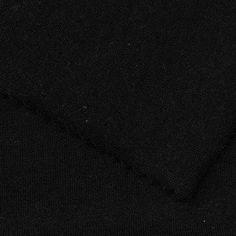 Polyester Cotton Jersey Knit Fabric, 133 gsm, 155 cm — Black