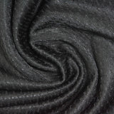 Dark Grey Tone-on-Tone Birdseye Knit, Polyester — photo 1