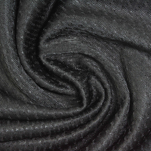 Dark Grey Tone-on-Tone Birdseye Knit, Polyester