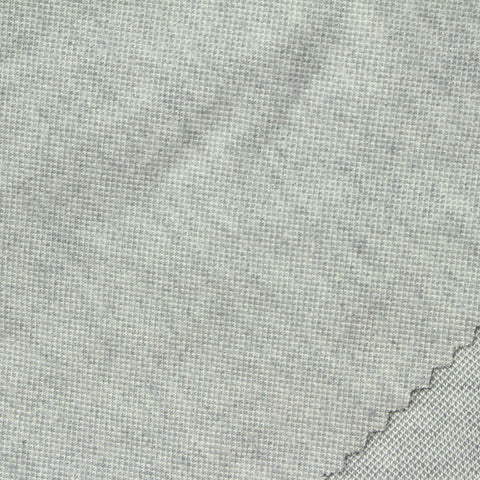 Polyester Acrylic Blend Piqué Knit Fabric, 190 gsm, 175 cm — Grey