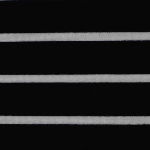 Black Diagonal-Stripe Jersey Knit, 402 gsm