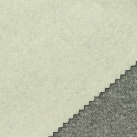 Heather Grey Marl French Terry, Cotton-Poly, 270 gsm