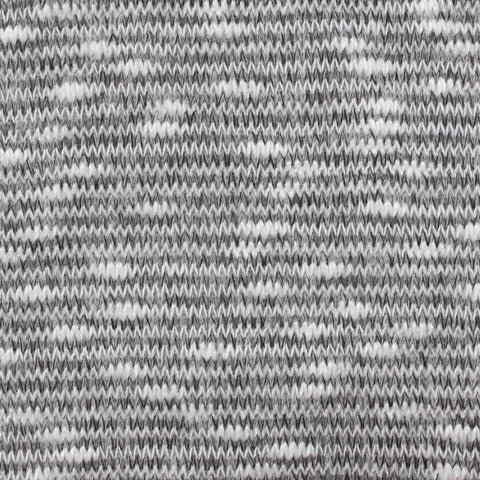 Black Heathered-Marl Chunky Knit, Poly-Cotton, 215 gsm