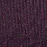 Striped Polyester Viscose Stretch Rib Knit Fabric, 215 gsm — Purple — photo 1