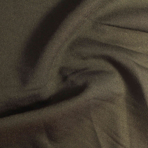 Polyester Viscose Stretch Satin Fabric, 244 gsm — Khaki