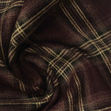 Dark Brown Plaid Woven, Poly-Viscose, 285 gsm, 150 cm, ref EF-265174 — photo 1
