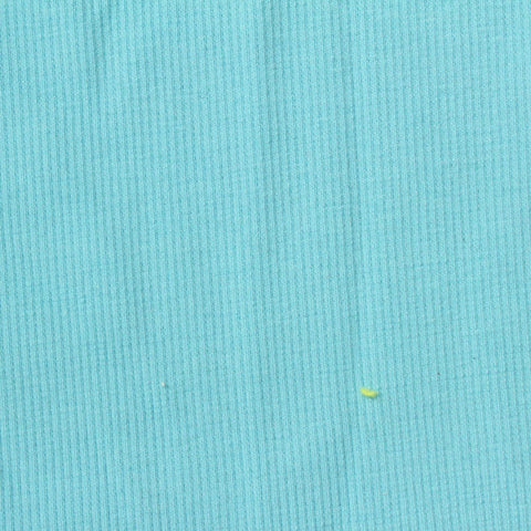 Polyester Cotton Stretch Rib Knit Fabric, 365 gsm, 110 cm — Blue