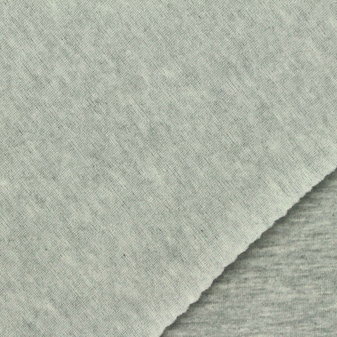 Dark Grey Heathered-Marl Jersey Knit, Cotton-Poly, 180 gsm