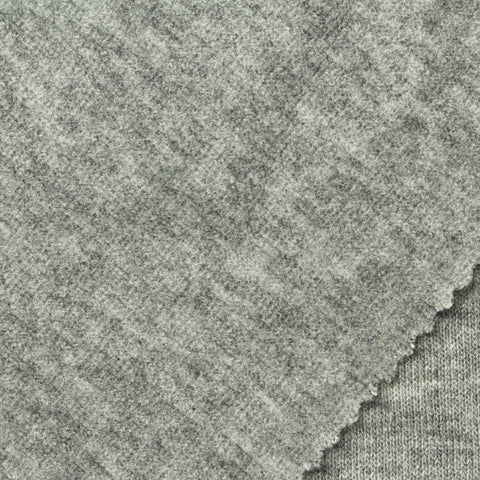 Heather Grey Marl French Terry, Polyester, 280 gsm