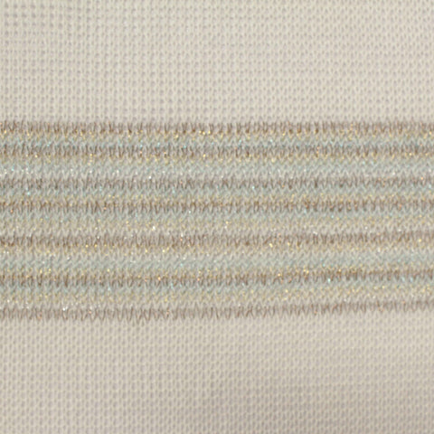 Gold Horizontal-Stripe Chunky Knit, Polyester, 140 gsm