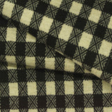 Black Plaid Interlock Knit, Poly-Viscose, 407 gsm — photo 1