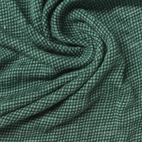 Teal Diamond Scuba Knit, Modal-Poly