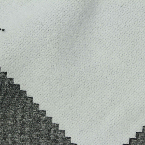 Heathered Grey Marl Rib Knit, Polyester, 228 gsm