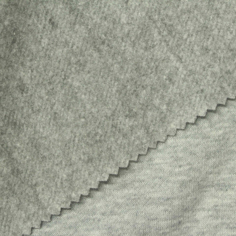 Light Grey Marl French Terry, Cotton, 300 gsm