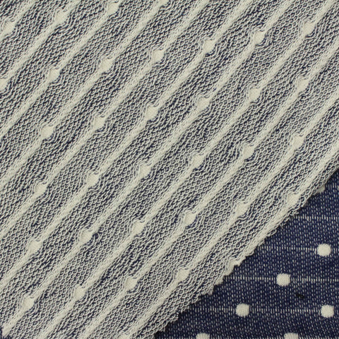 White Dots Jacquard, Cotton-Poly, 190 gsm