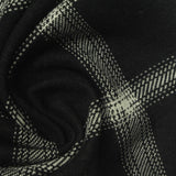Black Plaid Interlock Knit, Polyester, 255 gsm — photo 1