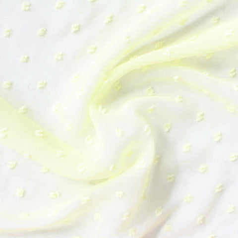 Light Yellow Dots Chiffon, Polyester