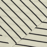 Black Horizontal-Stripe Jersey Knit, Viscose, 200 gsm, 160 cm — photo 1