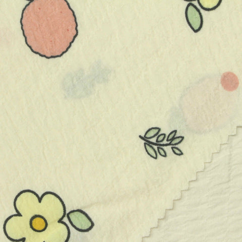 Yellow Flowers Woven, Polyester