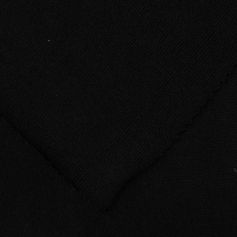 Polyester Stretch Chunky Knit Fabric, 155 gsm, 155 cm — Black
