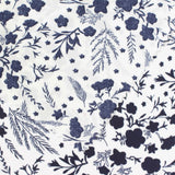 Navy Floral Woven, Polyester — photo 1