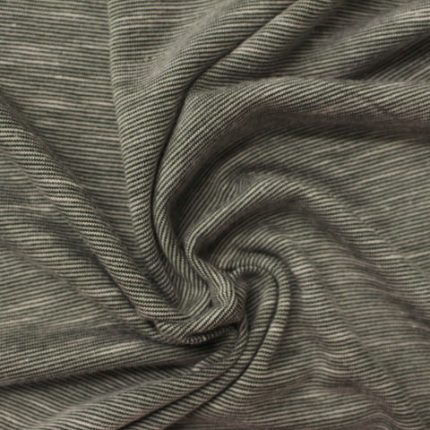 Dark Green Marl Jersey Knit, Poly-Viscose, 130 gsm
