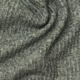 Black Marl Rib Knit, Polyester, 331 gsm — photo 1