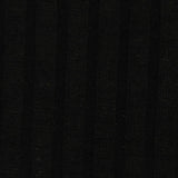 Striped Viscose Polyester Stretch Rib Knit Fabric, 220 gsm, 150 cm — Black — photo 1