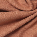 Brushed Polyester Viscose Stretch Chunky Knit Fabric, 233 gsm, 152 cm — Brown — photo 1
