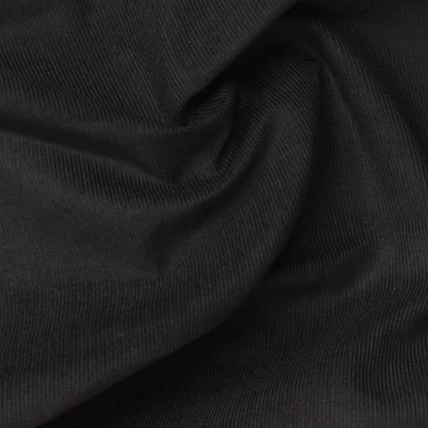 100% Cotton Corduroy Fabric, 120 gsm — Black