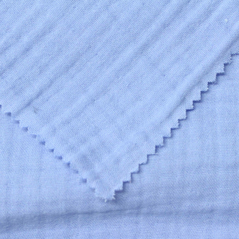 100% Cotton Crepe Fabric, 175 gsm, 140 cm — Blue