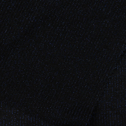 Black Marl Rib Knit, Viscose-Poly, 136 gsm