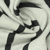 Black Vertical-Stripe Interlock Knit, Polyester, 310 gsm — photo 1