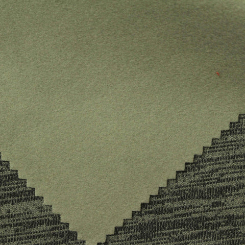 Olive Marl Interlock Knit, Polyester, 230 gsm