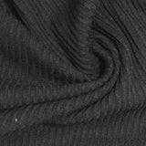 Dark Grey Marl Rib Knit, Poly-Cotton, 275 gsm — photo 1