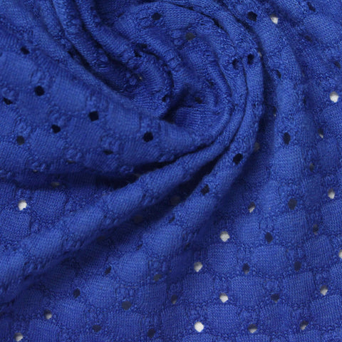 White Dots Jersey Knit, Poly-Cotton