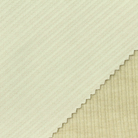 Pale Sage Stripe Rib Knit, Polyester