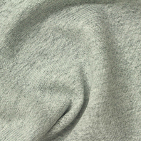 Light Grey Heathered-Marl Scuba Knit, Cotton-Poly, 300 gsm, 160 cm