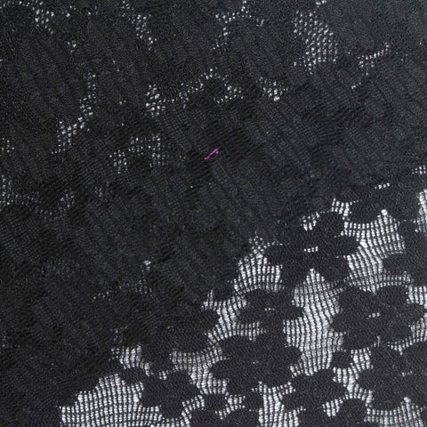 Black Floral Lace, Nylon, 150 gsm