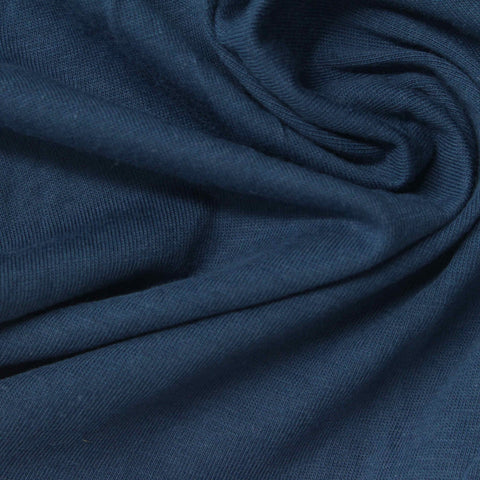 100% Cotton Jersey Knit Fabric, 145 gsm, 175 cm — Navy