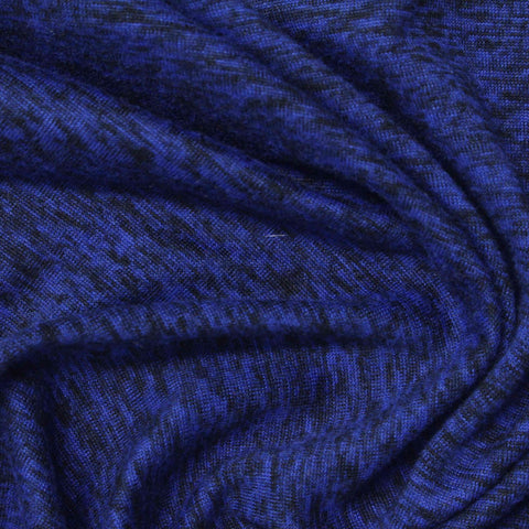 Blue Marl Jersey Knit, Polyester, 175 gsm